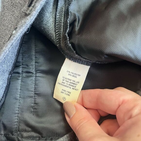 Alex Mill Gray Wide Leg Cropped Wool Pants Size L 14 - Picture 3 of 7